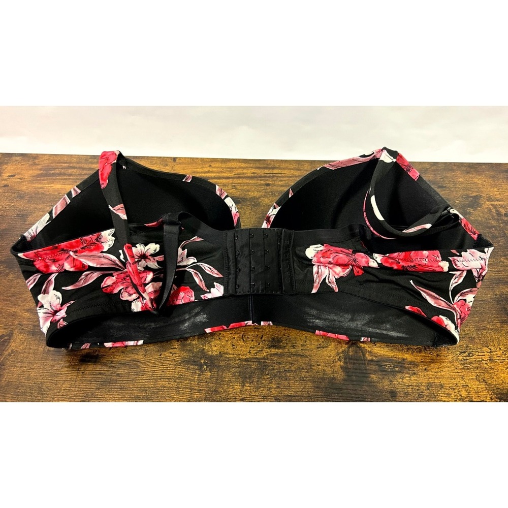 Cacique x Lane Bryant 42DD No-Wire T-Shirt Bra Floral Lightly Lined Wireless - Picture 7 of 12